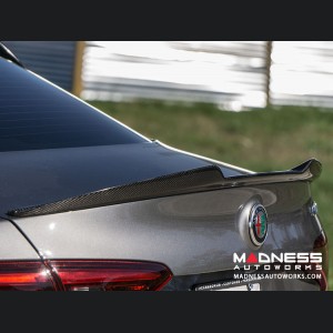 Alfa Romeo Giulia Trunk Spoiler - Carbon Fiber - QV Style - Feroce Carbon 